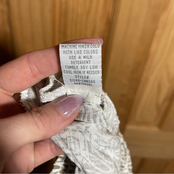 CALI 1850 Wide Leg Linen Blend Pants L NWT - Picture 10 of 10